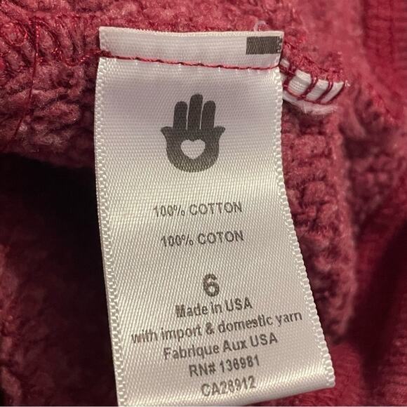 Spiritual Gangster Maroon Full Zip Hoodie Size 6 - Picture 5 of 7